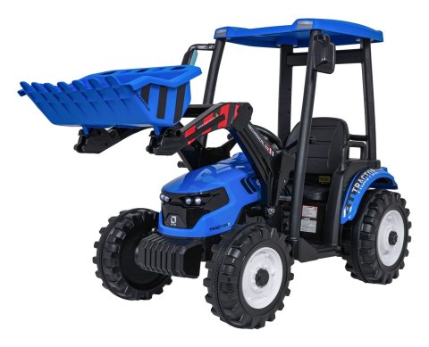 Pojazd MEGA Traktor D68 Z Przyczepką Niebieski Pojazd MEGA Traktor D68 Z Przyczepką Niebieski