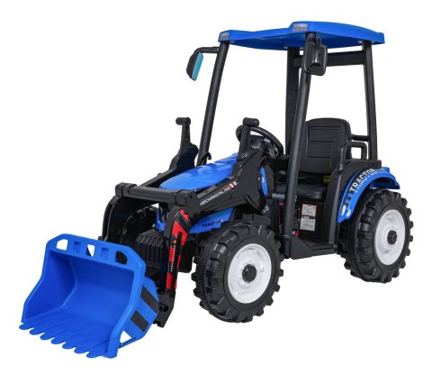 Pojazd MEGA Traktor D68 Z Przyczepką Niebieski Pojazd MEGA Traktor D68 Z Przyczepką Niebieski