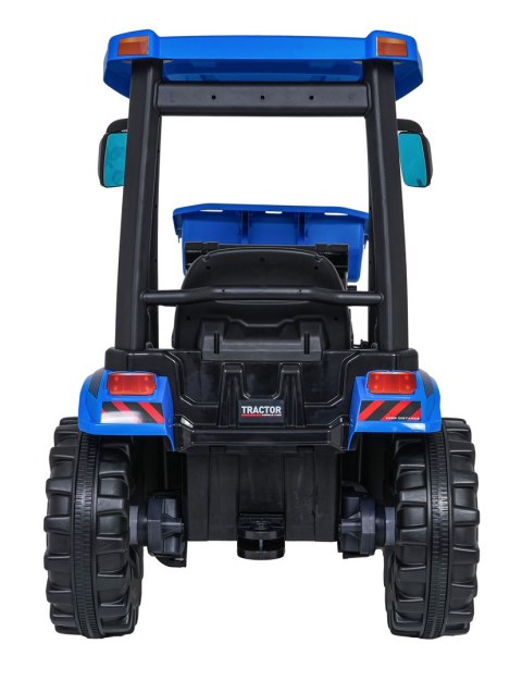 Pojazd MEGA Traktor D68 Z Przyczepką Niebieski Pojazd MEGA Traktor D68 Z Przyczepką Niebieski