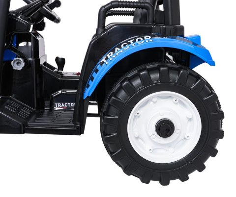Pojazd MEGA Traktor D68 Z Przyczepką Niebieski Pojazd MEGA Traktor D68 Z Przyczepką Niebieski