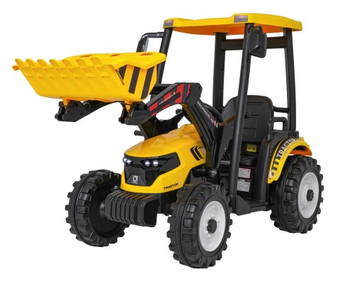 Pojazd MEGA Traktor D68 Z Przyczepką Żółty Pojazd MEGA Traktor D68 Z Przyczepką Żółty