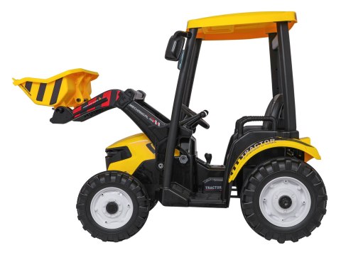 Pojazd MEGA Traktor D68 Z Przyczepką Żółty Pojazd MEGA Traktor D68 Z Przyczepką Żółty