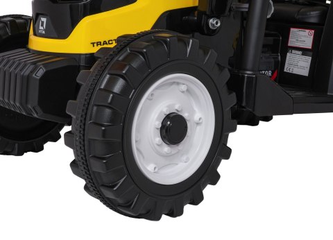 Pojazd MEGA Traktor D68 Z Przyczepką Żółty Pojazd MEGA Traktor D68 Z Przyczepką Żółty