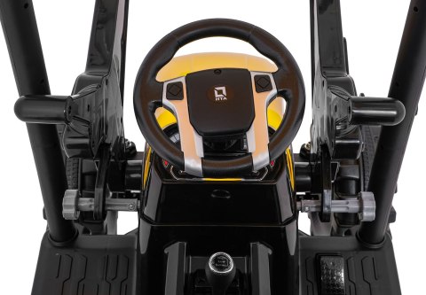 Pojazd MEGA Traktor D68 Z Przyczepką Żółty Pojazd MEGA Traktor D68 Z Przyczepką Żółty