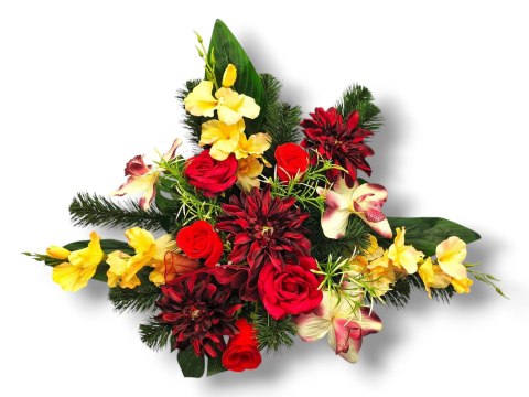 STROIK XXL NA CMENTARZ KWIATY NA GRÓB POMNIK MISA Z OBCIĄŻENIEM