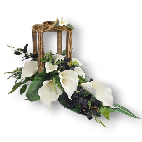 STROIK NA CMENTARZ GRÓB DREWNIANY LAMPION LATARNIA KALIE