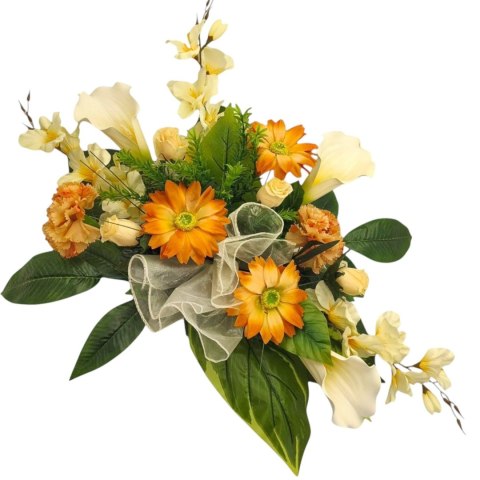 STROIK NA CMENTARZ KOMPOZYCJA KWIATOWA NA GRÓB MISA Z OBCIĄŻENIEM