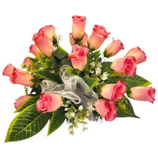 STROIK NA CMENTARZ KWIATY NA GRÓB POMNIK MISA Z OBCIĄŻENIEM RÓŻE