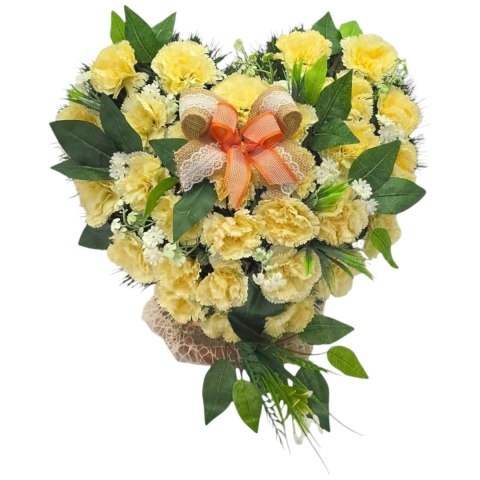 STROIK SERCE NA CMENTARZ GRÓB NAGROBNA KOMPOZYCJA KWIATOWA