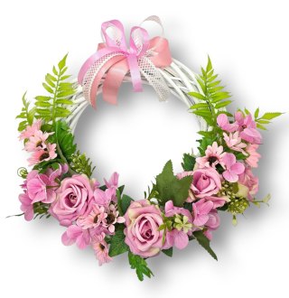 WIKLINOWY WIANEK KWIATOWY STROIK NA DRZWI WIOSENNY LETNI