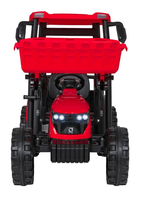 Pojazd MEGA Traktor D68 Z Przyczepką Czerwony Pojazd MEGA Traktor D68 Z Przyczepką Czerwony