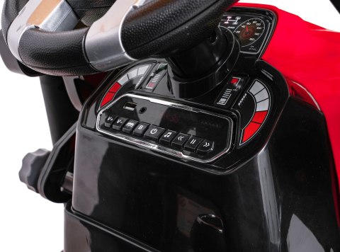 Pojazd MEGA Traktor D68 Z Przyczepką Czerwony Pojazd MEGA Traktor D68 Z Przyczepką Czerwony