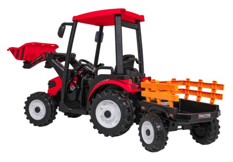 Pojazd MEGA Traktor D68 Z Przyczepką Czerwony Pojazd MEGA Traktor D68 Z Przyczepką Czerwony