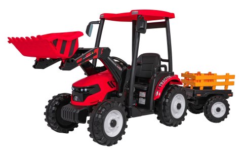 Pojazd MEGA Traktor D68 Z Przyczepką Czerwony Pojazd MEGA Traktor D68 Z Przyczepką Czerwony