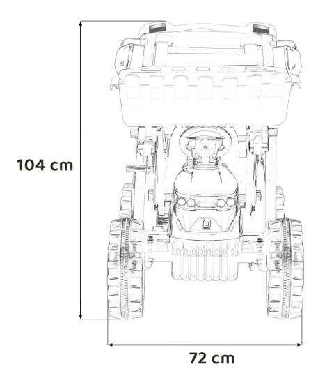 Pojazd MEGA Traktor D68 Z Przyczepką Czerwony Pojazd MEGA Traktor D68 Z Przyczepką Czerwony