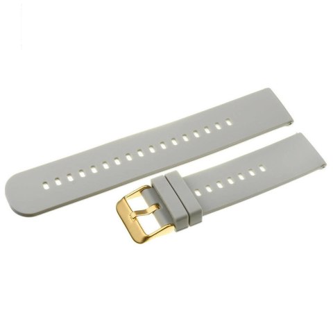 Pasek gumowy do zegarka U27 - jasny szary/złoty - 20mm Pasek gumowy do zegarka U27 - jasny szary/złoty - 20mm