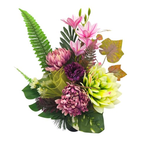 Bukiet flakon stroik na cmentarz kompozycja kwiatowa na wszystkich świętych