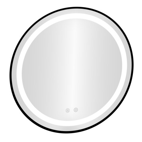 Lustro łazienkowe LED okrągłe ścienne 80 cm 3 barwy włącznik dotykowy regulacja jasności ModernHome