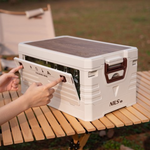 NCB4002 SKŁADANA SKRZYNIA KEMPINGOWA Z FUNKCJĄ STOŁU 2W1 NILS CAMP