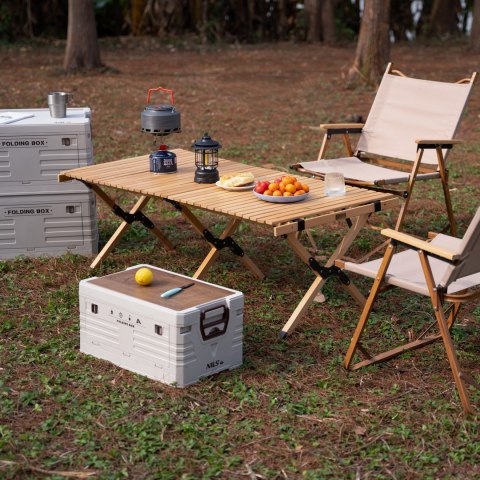 NCB4002 SKŁADANA SKRZYNIA KEMPINGOWA Z FUNKCJĄ STOŁU 2W1 NILS CAMP