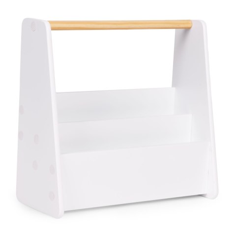 Biblioteczka dziecięca Montessori regał na książki organizer 3 poziomy biały ECOTOYS
