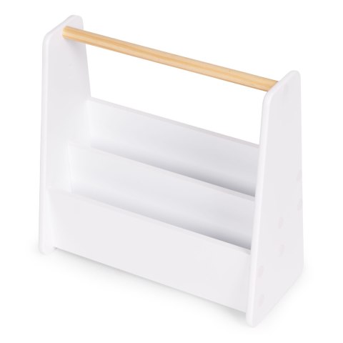 Biblioteczka dziecięca Montessori regał na książki organizer 3 poziomy biały ECOTOYS