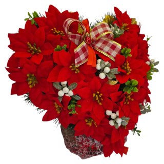 STROIK ŚWIĄTECZNY SERCE NA CMENTARZ GRÓB GWIAZDA BETLEJEMSKA