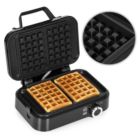 Gofrownica na 2 duże gofry nieprzywierająca powłoka regulacja temperatury 1200W KADEN