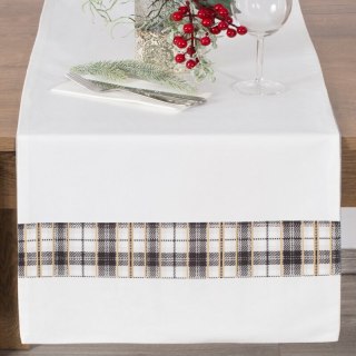 OBRUS ŚWIĄTECZNY ANGEL 40 X 140 CM BIAŁY