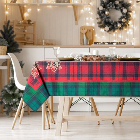 OBRUS ŚWIĄTECZNY CHERRY 140 X 200 CM CZERWONY