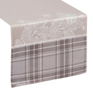 OBRUS ŚWIĄTECZNY HOLLY 40 X 140 CM BEŻOWY