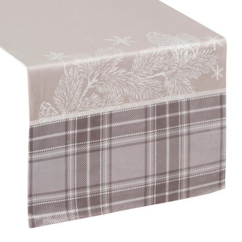 OBRUS ŚWIĄTECZNY HOLLY 40 X 140 CM BEŻOWY