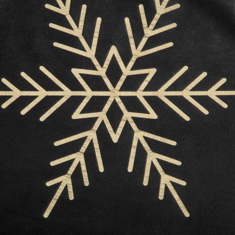 Bieżnik świąteczny na stół 40x140 cm czarno, szampański welwetowy zdobiony śnieżynkami