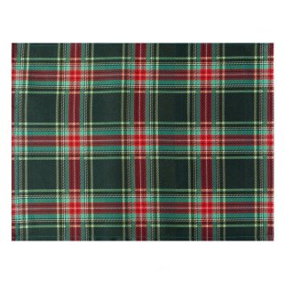 Komplet serwetek świątecznych na stół 4 szt 30x40 cm czerwono, zielony bawełnianych zdobionych szkocką kratą AURORA