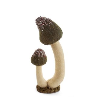 Figurka dekoracyjna świąteczna GRZYBEK z lśniącymi kryształkami