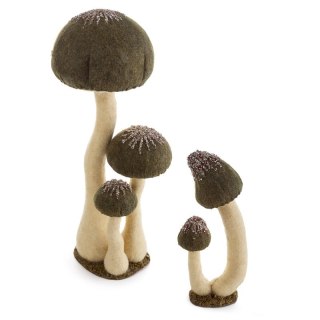 Figurka dekoracyjna świąteczna GRZYBEK z lśniącymi kryształkami