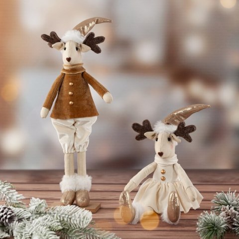 Figurka świąteczna uroczy JELEŃ w spodenkach