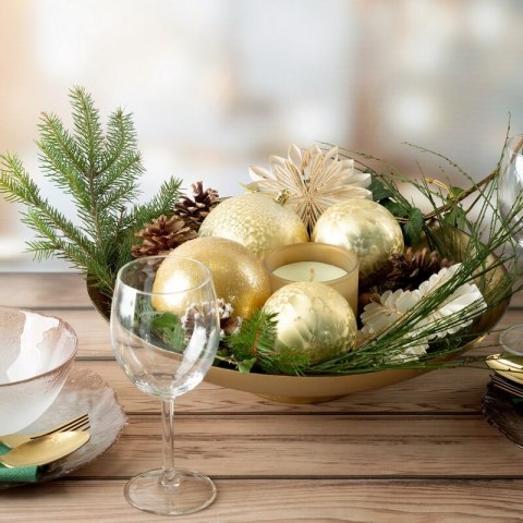 BOMBKA CHOINKOWA FI 8 CM ZŁOTY