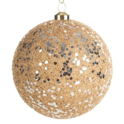 BOMBKA CHOINKOWA O 10 CM JASNOBRĄZOWY