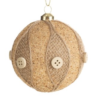 BOMBKA CHOINKOWA O 8 CM JASNOBRĄZOWY