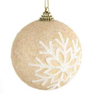 BOMBKA CHOINKOWA O 8 CM KREMOWY