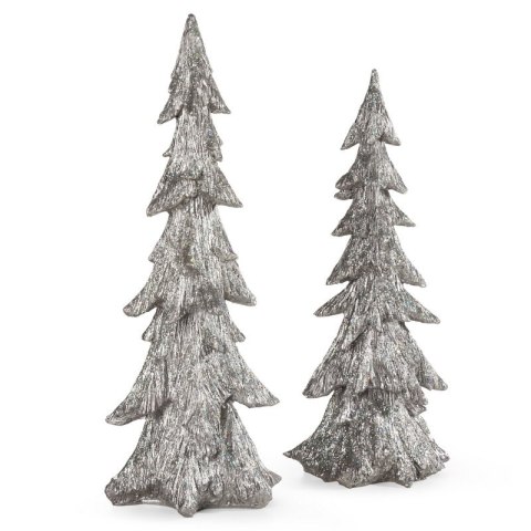 FIGURKA ŚWIATECZNA 189 18 X 16 X 44 CM SREBRNY