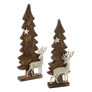 FIGURKA ŚWIATECZNA D12 22 X 6 X 60 CM BRĄZOWY