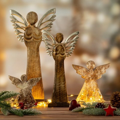 FIGURKA ŚWIATECZNA D9 27 X 5 X 55 CM BRĄZOWY