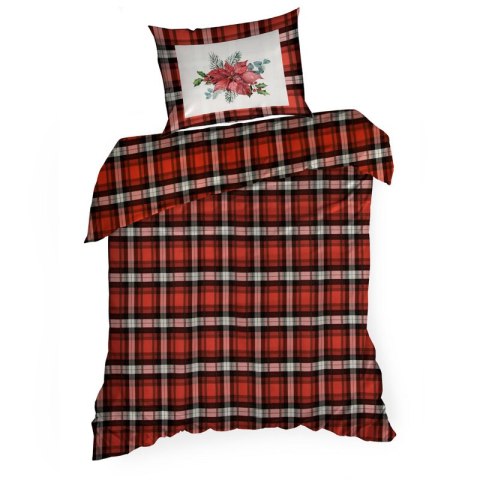 KOMPLET POŚCIELI ŚWIATECZNEJ BLISS 140 X 200 CM CZERWONY