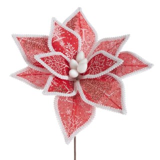 KWIAT ŚWIĄTECZNY DEKORACYJNY 274 O 39 X 35 CM CZERWONY