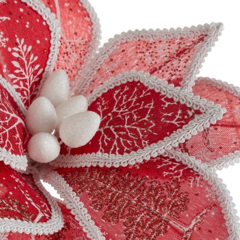 KWIAT ŚWIĄTECZNY DEKORACYJNY 274 O 39 X 35 CM CZERWONY