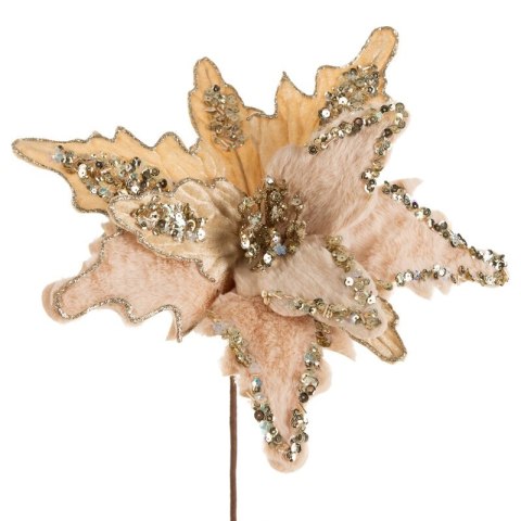 KWIAT ŚWIĄTECZNY DEKORACYJNY 275 O 40 X 35 CM BEŻOWY