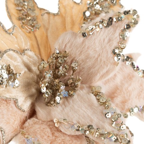 KWIAT ŚWIĄTECZNY DEKORACYJNY 275 O 40 X 35 CM BEŻOWY