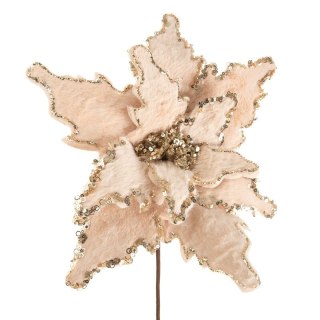 KWIAT ŚWIĄTECZNY DEKORACYJNY 276 O 39 X 35 CM BEŻOWY